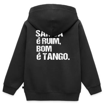 Tango - Sweat Premium à capuche zippé enfant bio - noir - Dos - AI Model Kid Male (0cm)