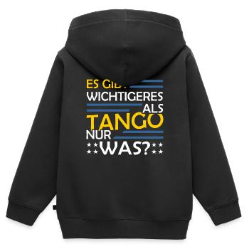 Tango - Sweat Premium à capuche zippé enfant bio - noir - Dos - AI Model Kid Male (0cm)