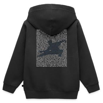 Tai chi - Sweat Premium à capuche zippé enfant bio - noir - Dos - AI Model Kid Male (0cm)
