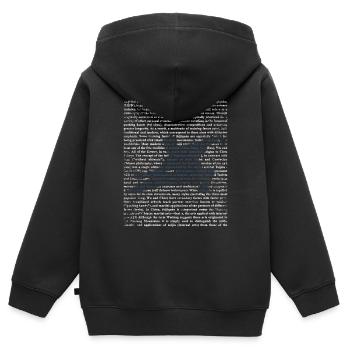 Tai Chi Geschenk - Kinder Premium Organic Zip Hoodie - Schwarz - Hinten - AI Model Kid Male (0cm)