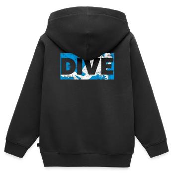 Diver - Kids Premium Organic Zip-up Hoodie - black - Back - AI Model Kid Male (0cm)