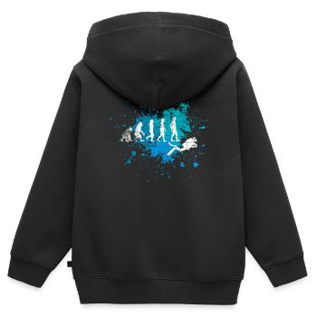 Diver - Kids Premium Organic Zip-up Hoodie - black - Back - AI Model Kid Male (0cm)