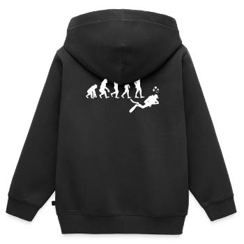 Diver - Kids Premium Organic Zip-up Hoodie - black - Back - AI Model Kid Male (0cm)