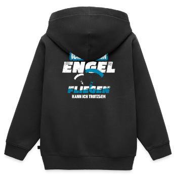 Gleitschirm Paragliding - Kinder Premium Organic Zip Hoodie - Schwarz - Hinten - AI Model Kid Male (0cm)