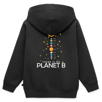 There is no Planet B Protection de l’environnement et de la protection du climat - Sweat Premium à capuche zippé enfant bio - noir - Dos - AI Model Kid Male (0cm)