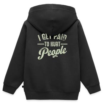 Physiotherapeut - Kinder Premium Organic Zip Hoodie - Schwarz - Hinten - AI Model Kid Male (0cm)