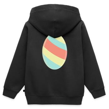 Osterei - Kinder Premium Organic Zip Hoodie - Schwarz - Hinten - AI Model Kid Male (0cm)