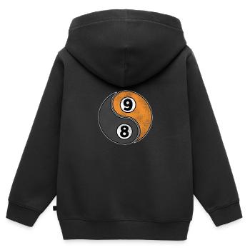 8-Ball & 9-Ball - Pool Billiard Ball Snooker - Kids Premium Organic Zip-up Hoodie - black - Back - AI Model Kid Male (0cm)