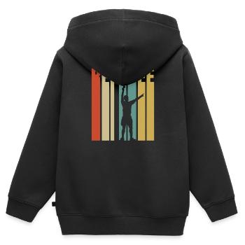 arbitre - Sweat Premium à capuche zippé enfant bio - noir - Dos - AI Model Kid Male (0cm)