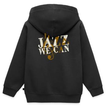 jazz - Sweat Premium à capuche zippé enfant bio - noir - Dos - AI Model Kid Male (0cm)