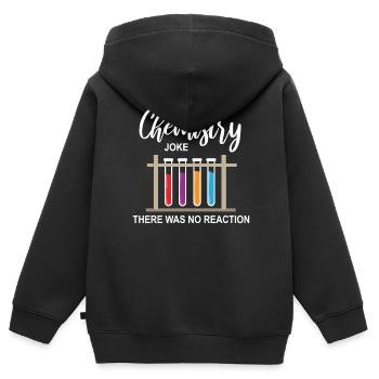 chimie - Sweat Premium à capuche zippé enfant bio - noir - Dos - AI Model Kid Male (0cm)