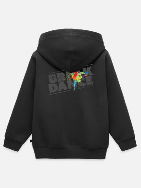 Breakdance - Kinder Premium Organic Zip Hoodie - Schwarz
