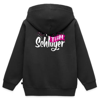 Coup d'équipe - Sweat Premium à capuche zippé enfant bio - noir - Dos - AI Model Kid Male (0cm)