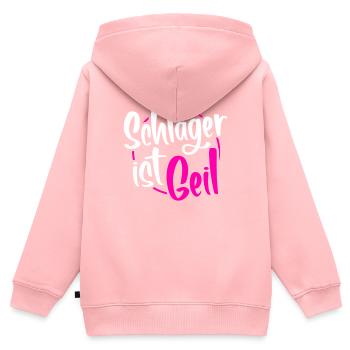 Schlager music - Kids Premium Organic Zip-up Hoodie - rose - Back - AI Model Kid Female (0cm)