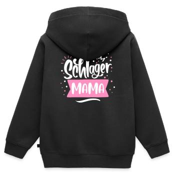 Schlager Mama - Sweat Premium à capuche zippé enfant bio - noir - Dos - AI Model Kid Male (0cm)