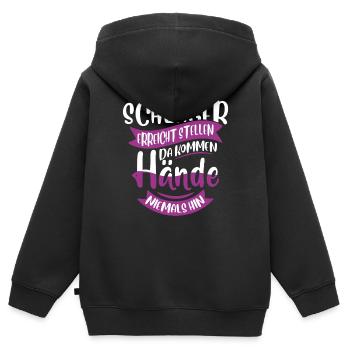Schlager Konzert - Kinder Premium Organic Zip Hoodie - Schwarz - Hinten - AI Model Kid Male (0cm)