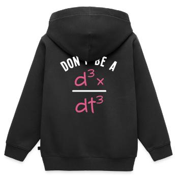 Don't Be a Jerk - Algebra Mathe Mathematik Lehrer - Kinder Premium Organic Zip Hoodie - Schwarz - Hinten - AI Model Kid Male (0cm)