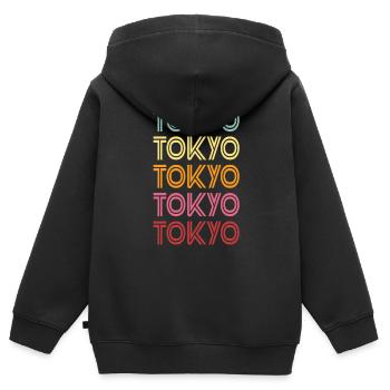 Tokio - Kinder Premium Organic Zip Hoodie - Schwarz - Hinten - AI Model Kid Male (0cm)