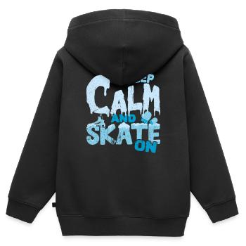 Eislauf Schlittschuhe - Kinder Premium Organic Zip Hoodie - Schwarz - Hinten - AI Model Kid Male (0cm)