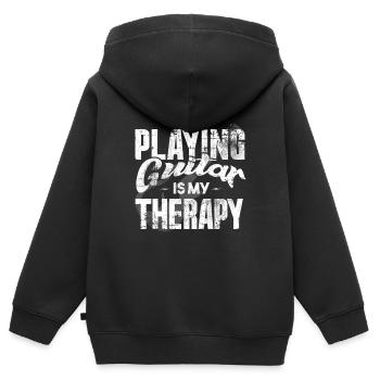 Gitarre - Kinder Premium Organic Zip Hoodie - Schwarz - Hinten - AI Model Kid Male (0cm)
