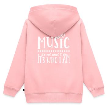 Musiciens - Sweat Premium à capuche zippé enfant bio - rose - Dos - AI Model Kid Female (0cm)