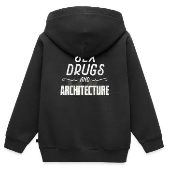 Architekt - Kinder Premium Organic Zip Hoodie - Schwarz - Hinten - AI Model Kid Male (0cm)