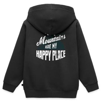 Berge - Kinder Premium Organic Zip Hoodie - Schwarz - Hinten - AI Model Kid Male (0cm)