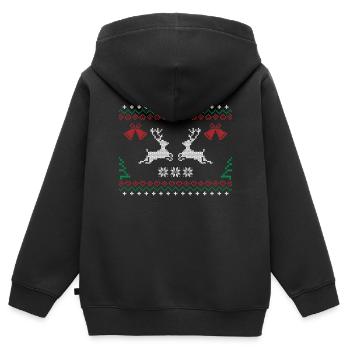 Ugly Christmas - Kinder Premium Organic Zip Hoodie - Schwarz - Hinten - AI Model Kid Male (0cm)