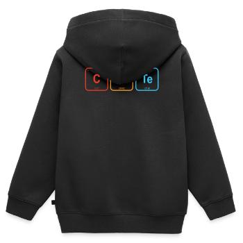 chimie - Sweat Premium à capuche zippé enfant bio - noir - Dos - AI Model Kid Male (0cm)