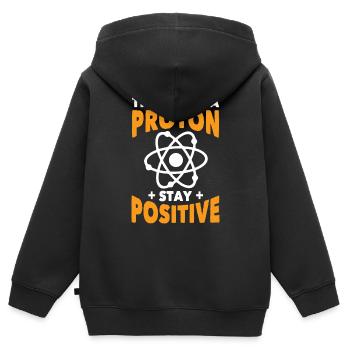 chimie - Sweat Premium à capuche zippé enfant bio - noir - Dos - AI Model Kid Male (0cm)