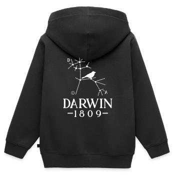 Darwin Evolution Biologie Biochemie Mikrobiologie - Kinder Premium Organic Zip Hoodie - Schwarz - Hinten - AI Model Kid Male (0cm)