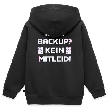 Kein Backup kein Mitleid Administrator admin - Kinder Premium Organic Zip Hoodie - Schwarz - Hinten - AI Model Kid Male (0cm)
