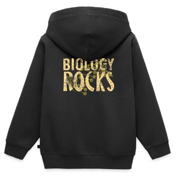 Biologie - Kinder Premium Organic Zip Hoodie - Schwarz - Hinten - AI Model Kid Male (0cm)