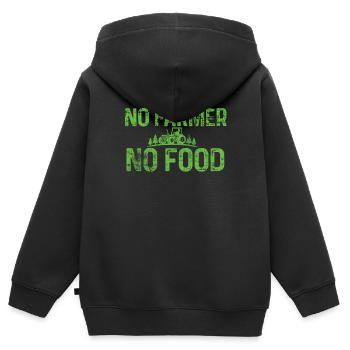 Landwirt - Kinder Premium Organic Zip Hoodie - Schwarz - Hinten - AI Model Kid Male (0cm)