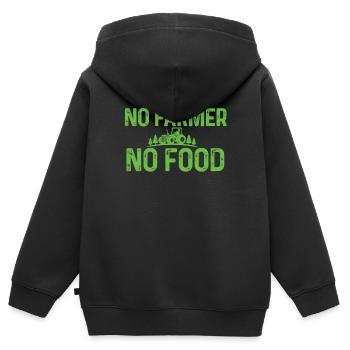 Landwirt - Kinder Premium Organic Zip Hoodie - Schwarz - Hinten - AI Model Kid Male (0cm)
