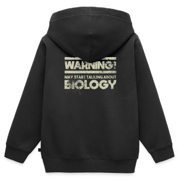 Biologie - Kinder Premium Organic Zip Hoodie - Schwarz - Hinten - AI Model Kid Male (0cm)