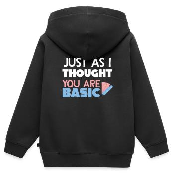 Biologie - Kinder Premium Organic Zip Hoodie - Schwarz - Hinten - AI Model Kid Male (0cm)