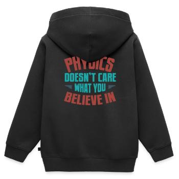 Physique - Sweat Premium à capuche zippé enfant bio - noir - Dos - AI Model Kid Male (0cm)