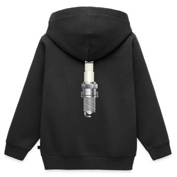 Spark plug auto freak tuning - Kids Premium Organic Zip-up Hoodie - black - Back - AI Model Kid Male (0cm)