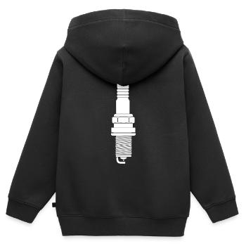 Spark plug auto freak tuning - Kids Premium Organic Zip-up Hoodie - black - Back - AI Model Kid Male (0cm)
