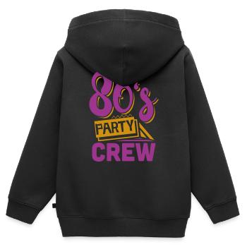 80er Jahre Party - Kinder Premium Organic Zip Hoodie - Schwarz - Hinten - AI Model Kid Male (0cm)
