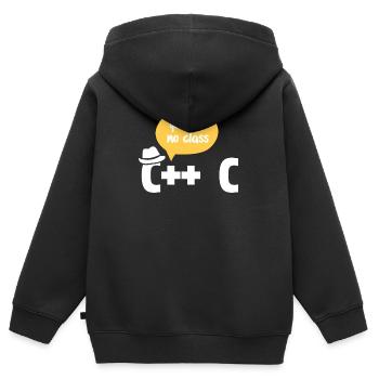 programmer - Kids Premium Organic Zip-up Hoodie - black - Back - AI Model Kid Male (0cm)