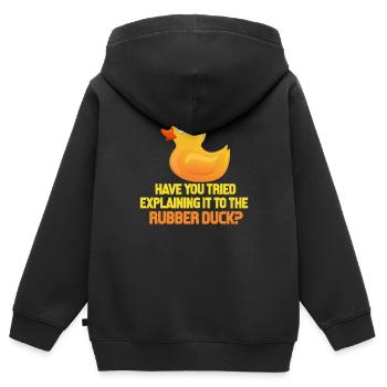 programmer - Kids Premium Organic Zip-up Hoodie - black - Back - AI Model Kid Male (0cm)