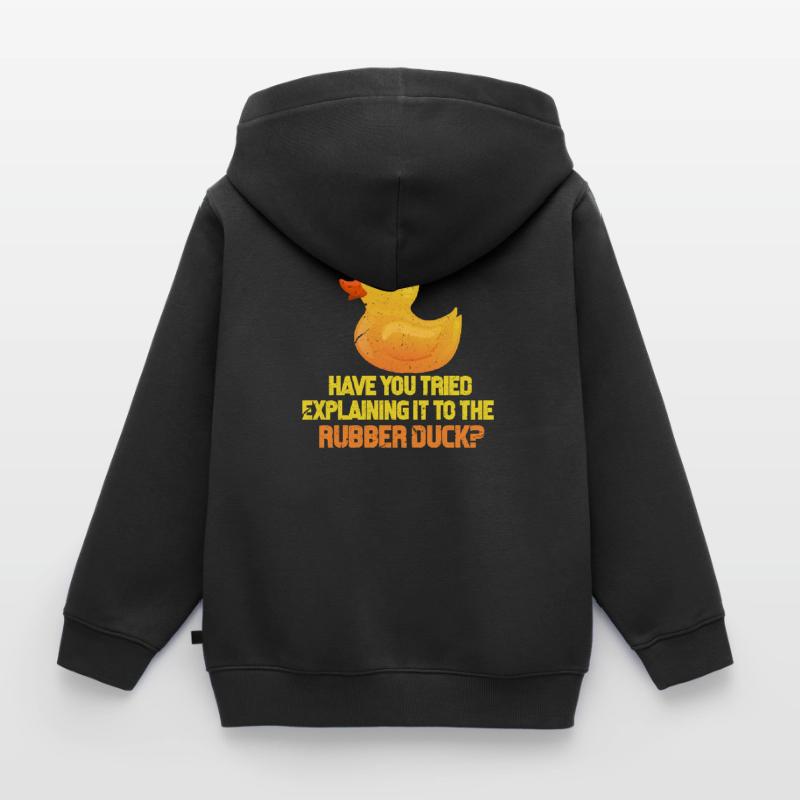 Programmeur code cadeau codeur informatique Sweat Premium à capuche zippé enfant bio