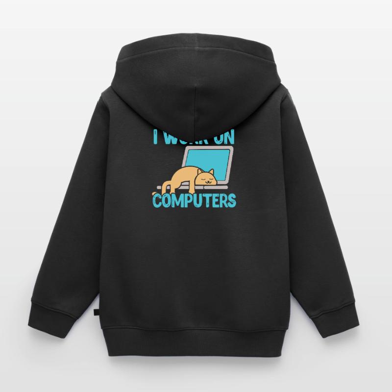 Programmer computer code informatics gift Kids Premium Organic Zip-up Hoodie