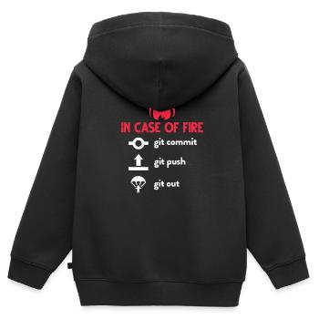 programmer - Kids Premium Organic Zip-up Hoodie - black - Back - AI Model Kid Male (0cm)