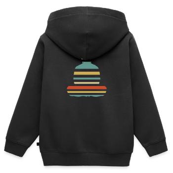 bouddhisme - Sweat Premium à capuche zippé enfant bio - noir - Dos - AI Model Kid Male (0cm)