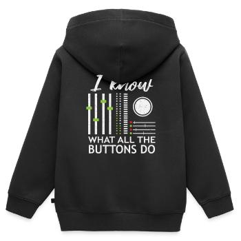 DJ - Sweat Premium à capuche zippé enfant bio - noir - Dos - AI Model Kid Male (0cm)
