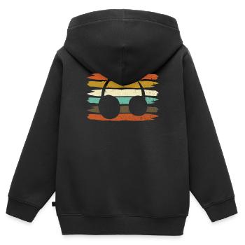 DJ - Sweat Premium à capuche zippé enfant bio - noir - Dos - AI Model Kid Male (0cm)