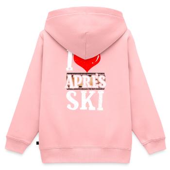 Apres Ski Sprüche Skifahren Ski Snowboard Geschenk - Kinder Premium Organic Zip Hoodie - Rosa - Hinten - AI Model Kid Female (0cm)